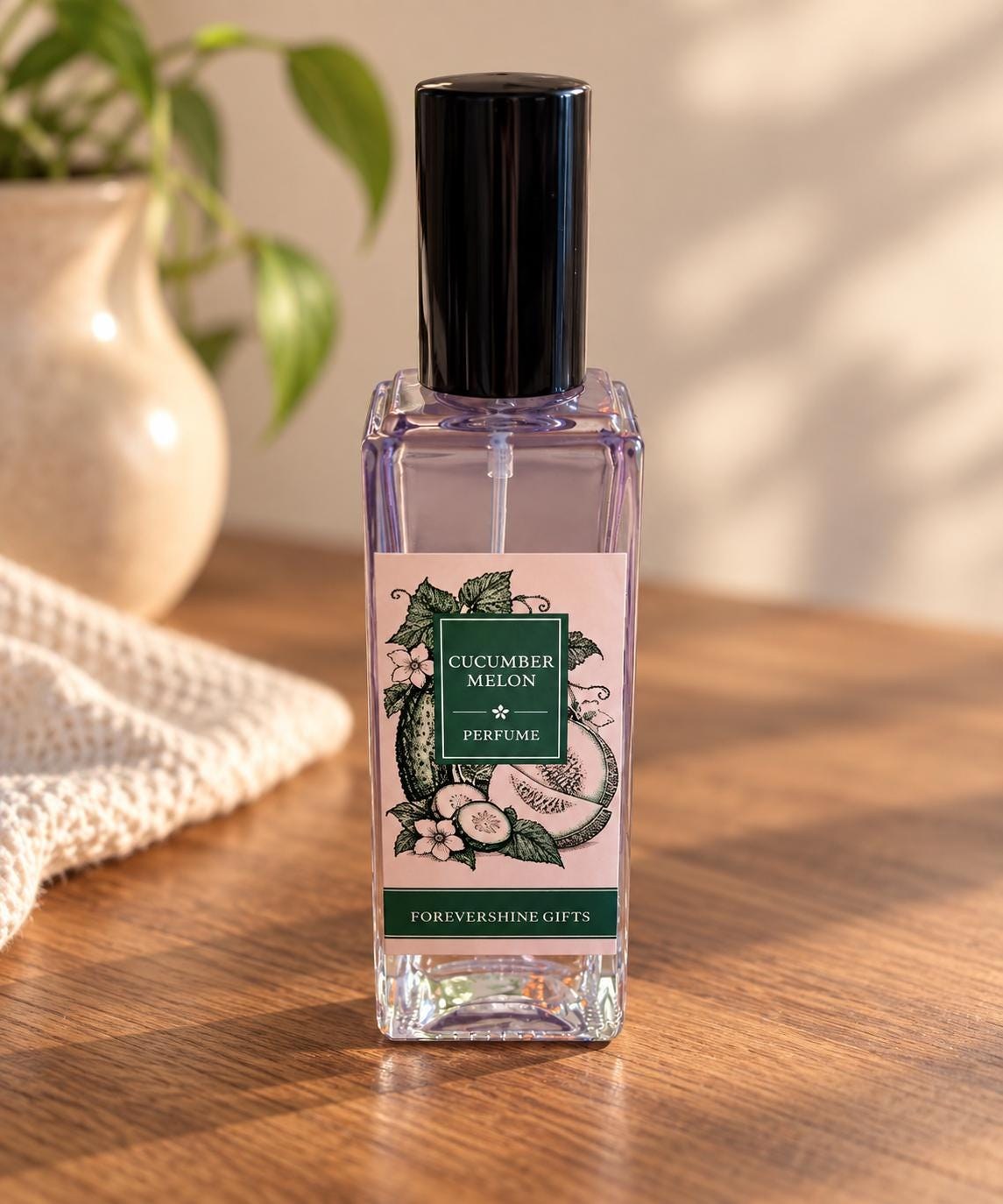 Cucumber Melon Perfume | 1 oz Cucumber Fragrance | Melon Perfume | Clean Scent | Handmade Perfume Gift | Forevershine Gifts