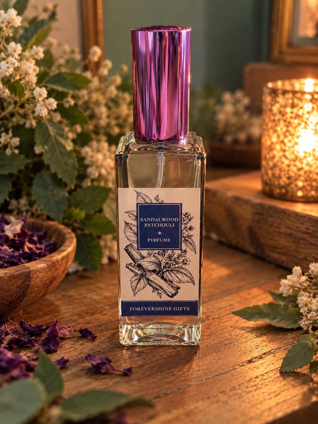 Sandalwood Patchouli Perfume | 1 oz Fragrance | Earthy Perfume | Cozy Scent | Handmade Perfume Gift