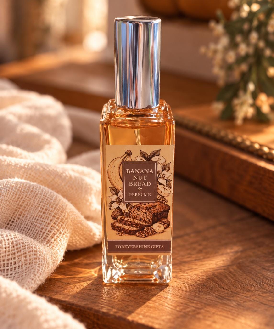Banana Nut Bread Perfume | 1 oz Warm Gourmand Fragrance | Sweet Banana Bakery Scent | Cozy Handmade Perfume | Fall Gift