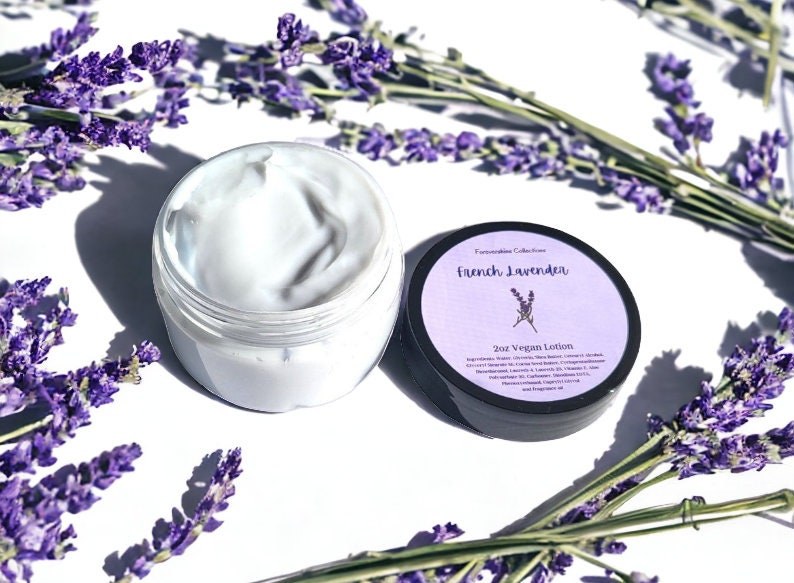 Lavender Vegan Lotion 2oz - Lavender Scented Vegan Lotion- Lotion For Dry Skin - Floral Scents - Floral Lotion