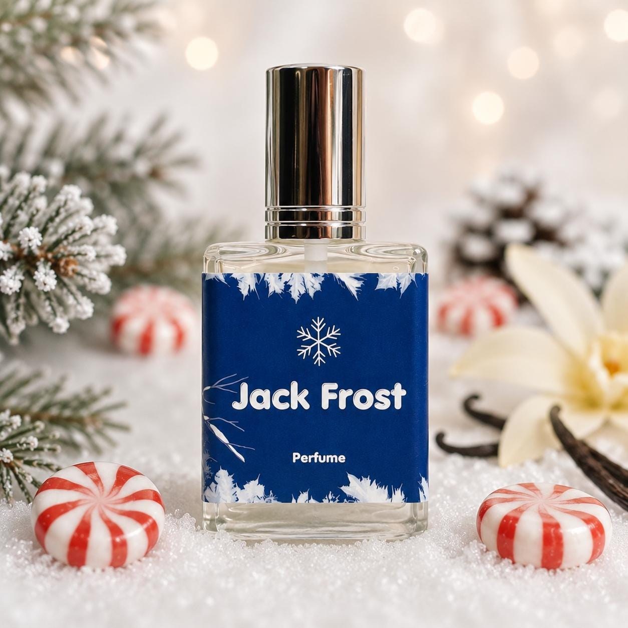 Jack Frost Perfume | Peppermint & Creamy Vanilla Perfume | Winter Fragrance | Holiday Perfume | Cozy Vanilla Scent | Unisex Perfume | 15 ml