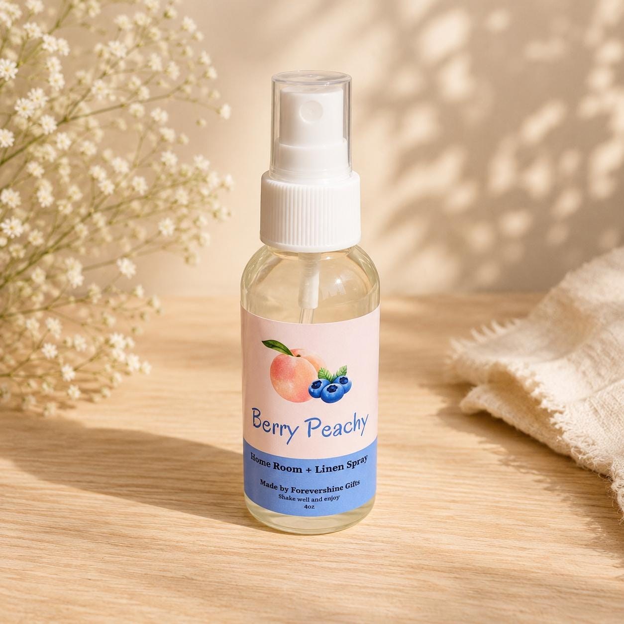 Berry Peachy Room Spray: Peach & Ripe Berries - 2oz