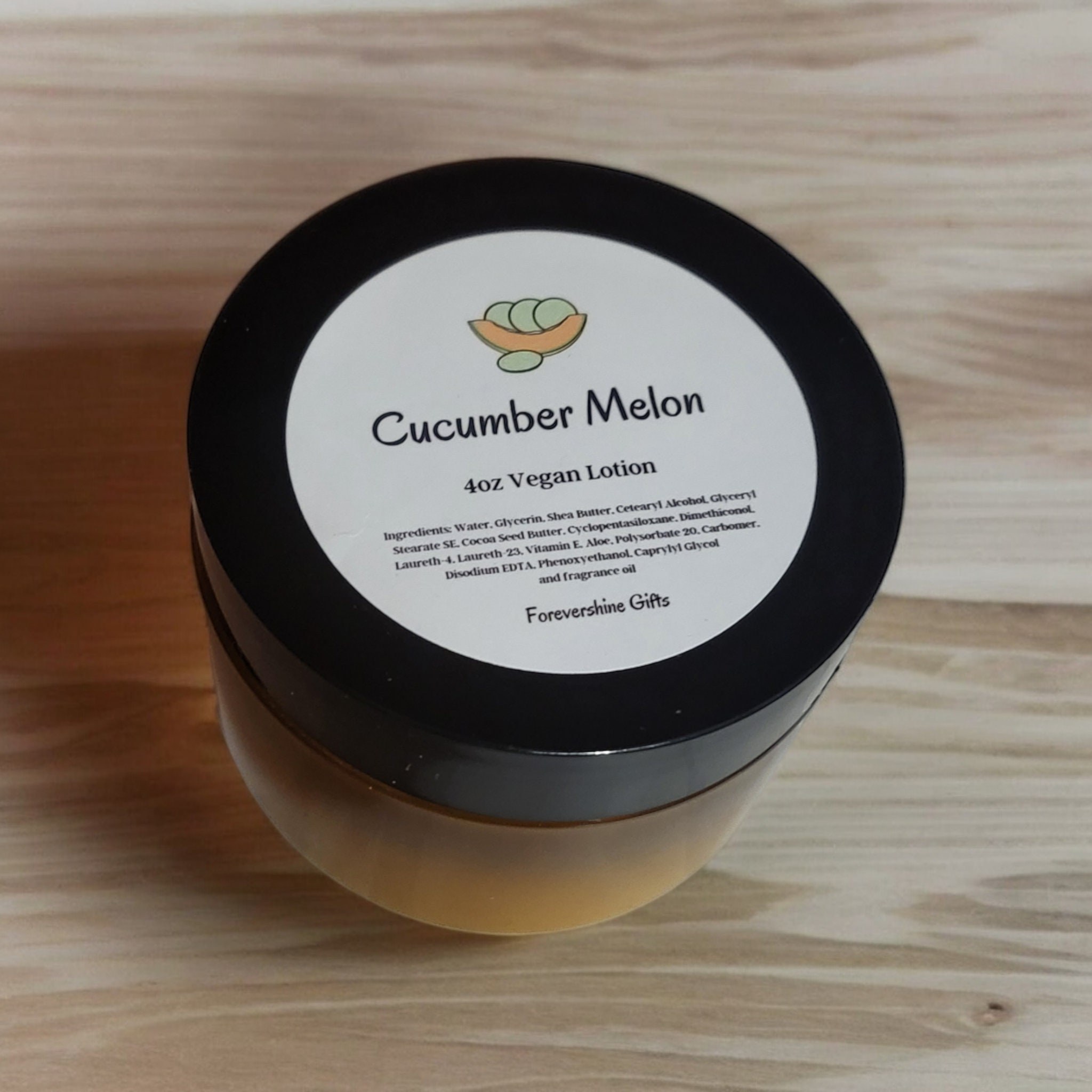 Cucumber Melon Vegan Lotion: Nourishing Body Butter (4oz)