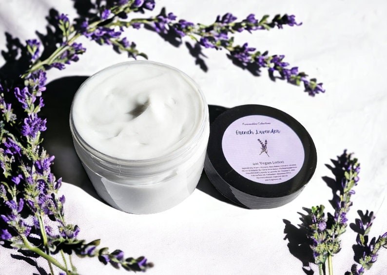 Lavender Vegan Lotion 4oz - Floral Scented - For Dry Skin