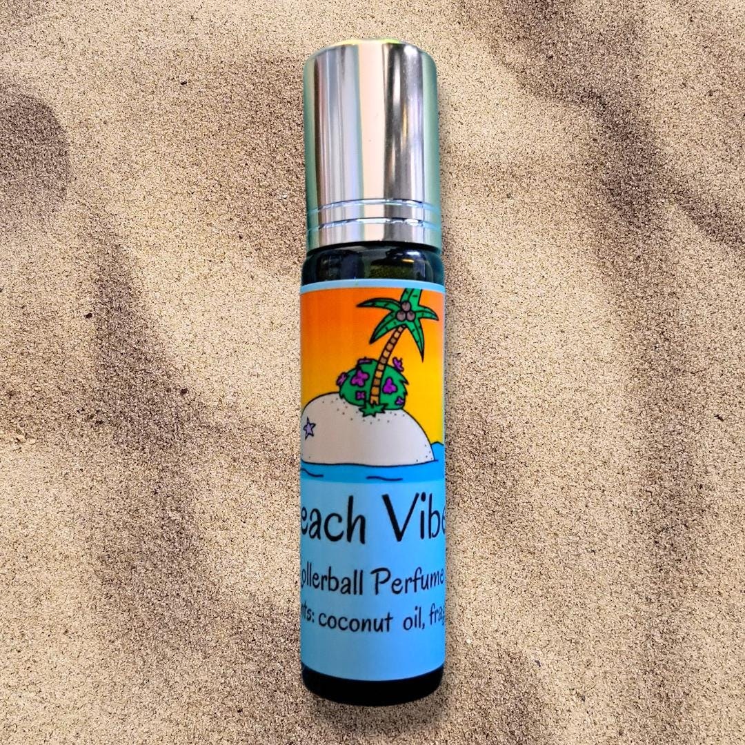 Beach Vibe Scented Roller Ball Perfume, Coconut Oil Perfume, Banana Coconut Perfume