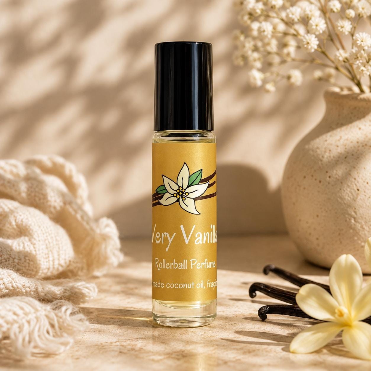Vanilla Roll On Perfume: Creamed Vanilla Bean Scent