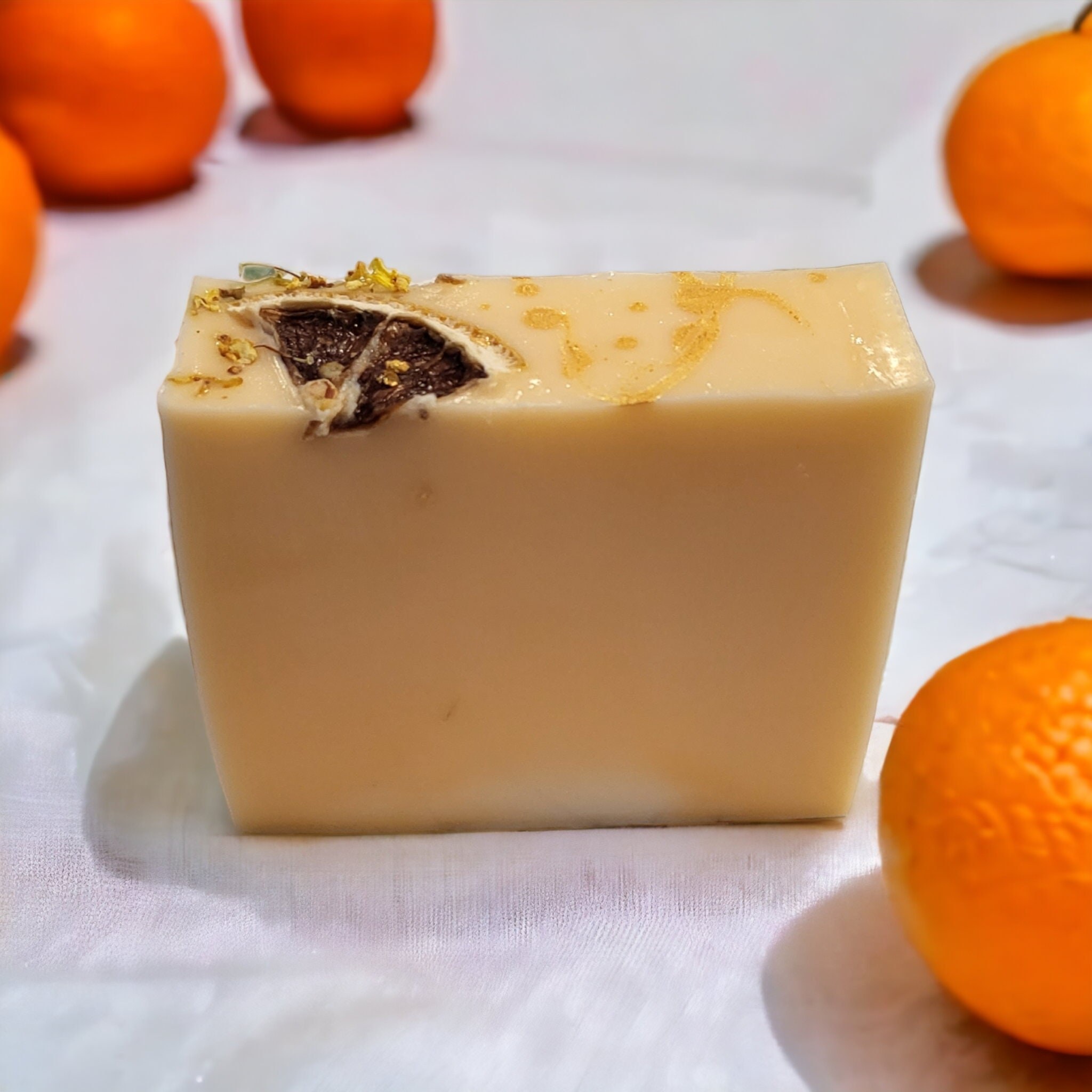 Orange Cream Soap Bar: Triple Butter Moisturizing Soap