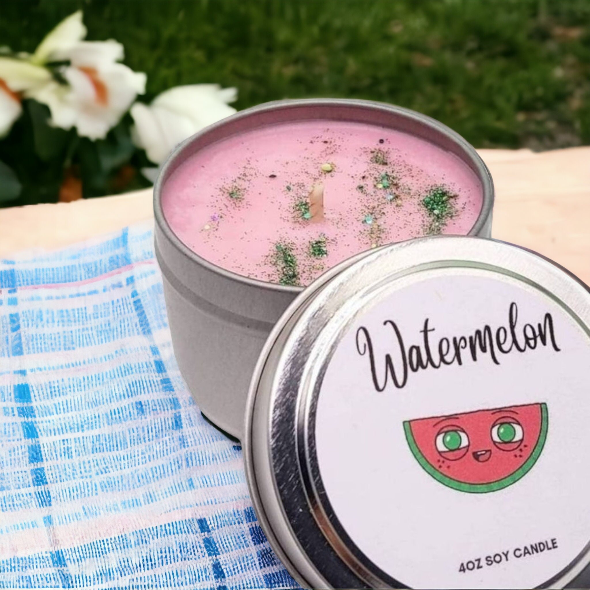 Watermelon Candle - 4oz Watermelon Scented Candle - Watermelon Gifts - Watermelon Lover