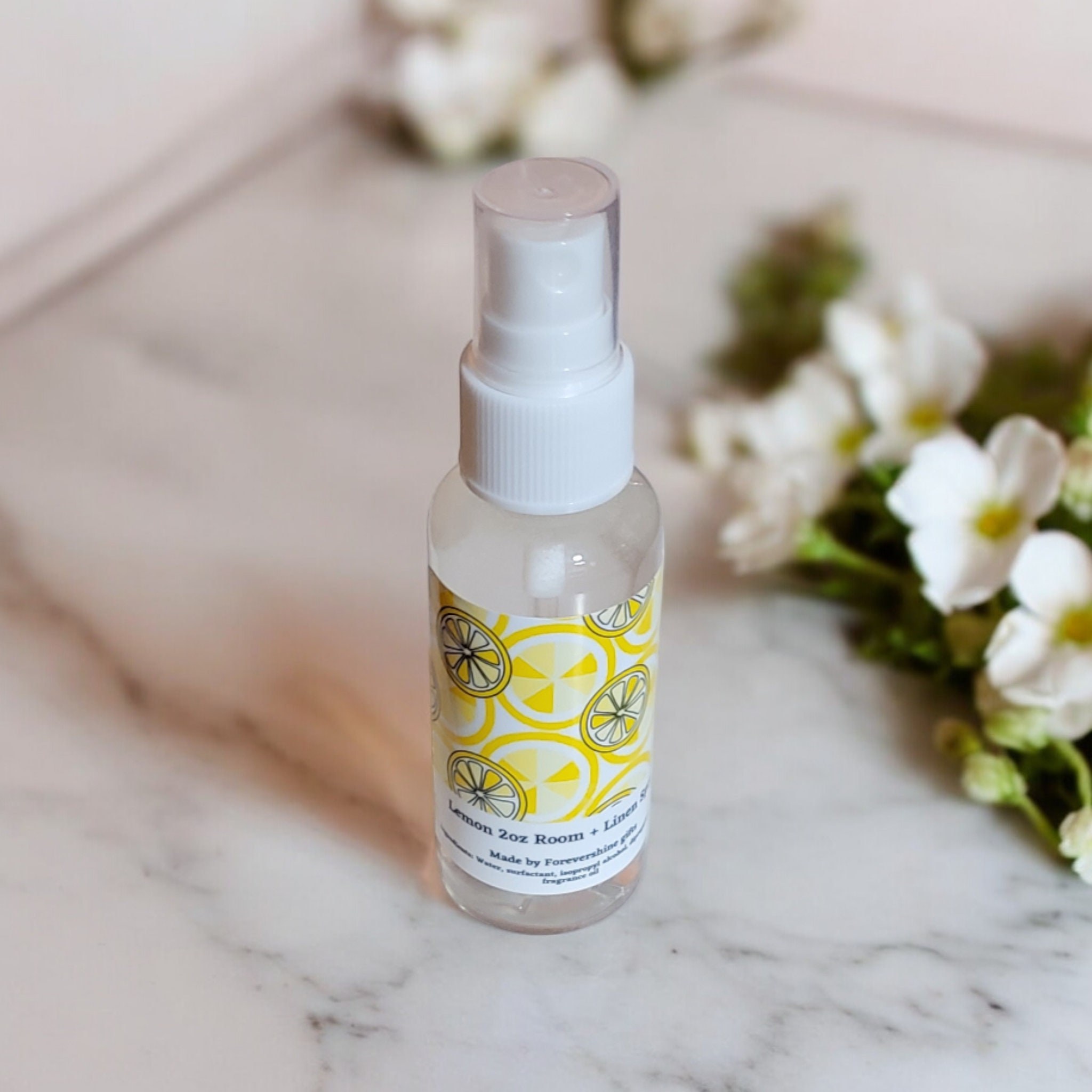 Lemon Scented Room & Linen Spray - 2oz Citrus Air Freshener