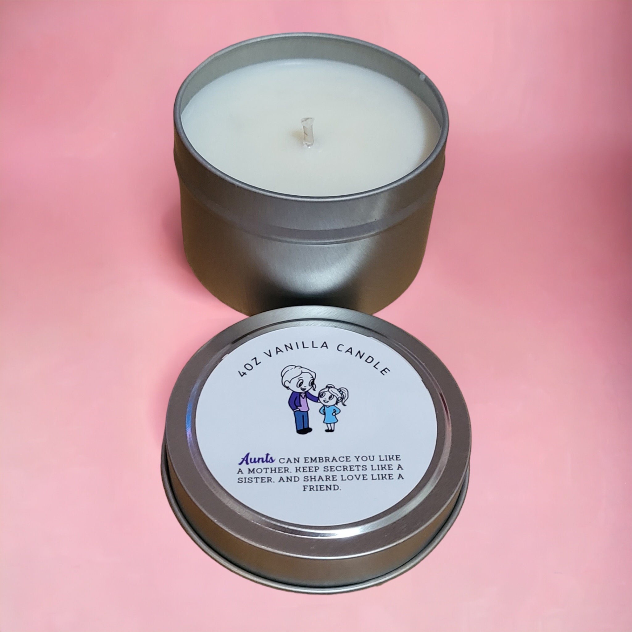 Aunt Gift: Vanilla Soy Candle (4oz)