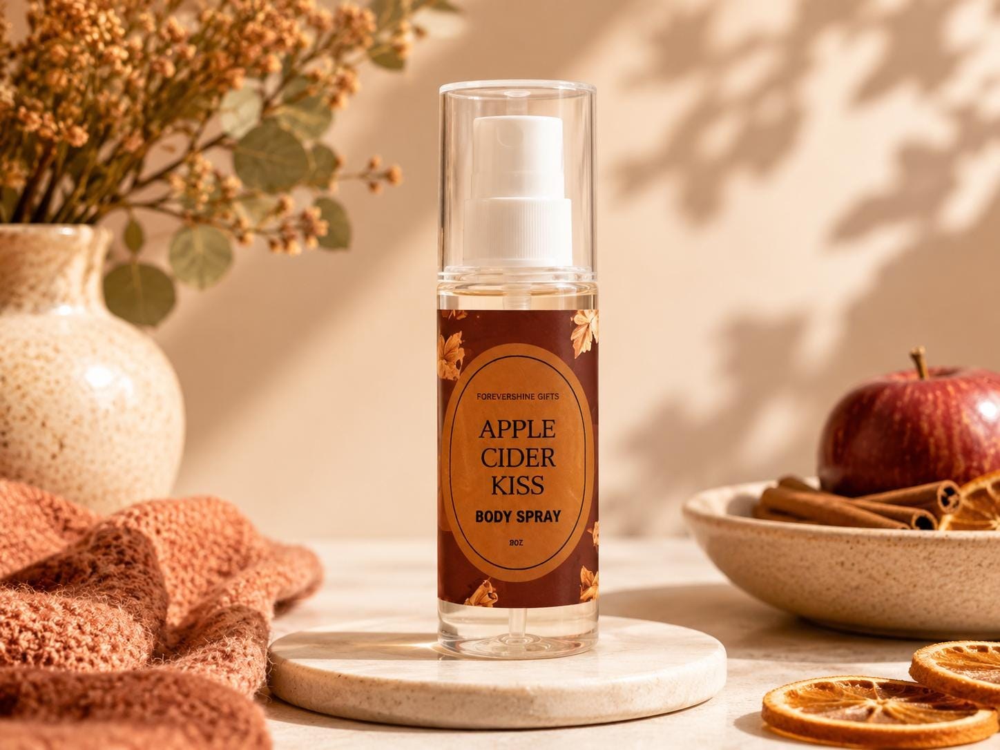 Apple Cider Kiss Body Spray – 2 oz Body Mist - Apple Cinnamon Scented