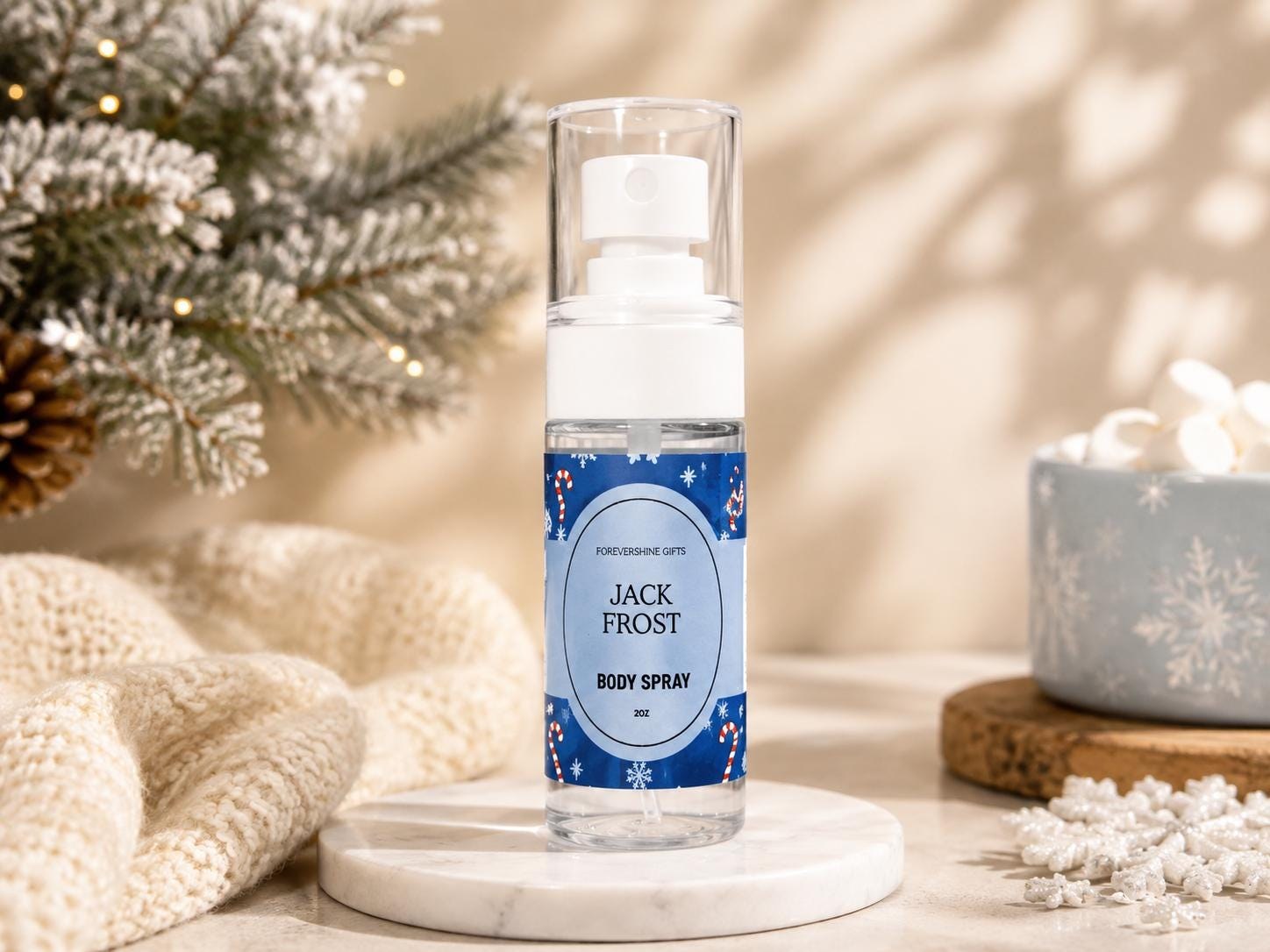 Jack Frost Body Spray – 2 oz Peppermint Vanilla Body Mist