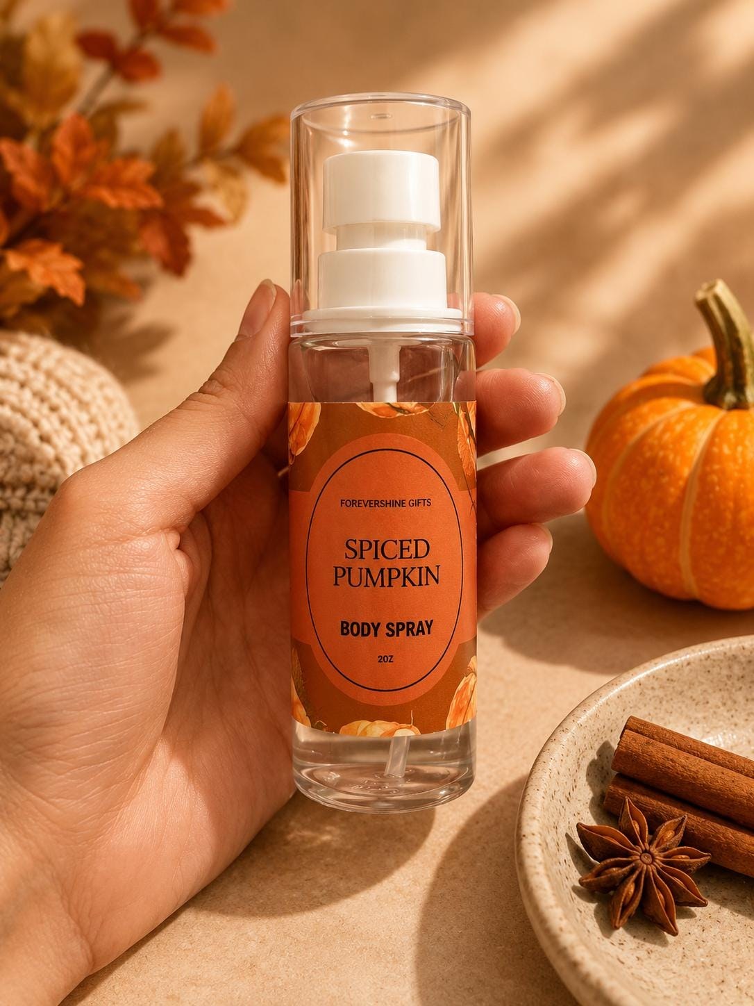 Spiced Pumpkin Body Spray – 2 oz Body Mist