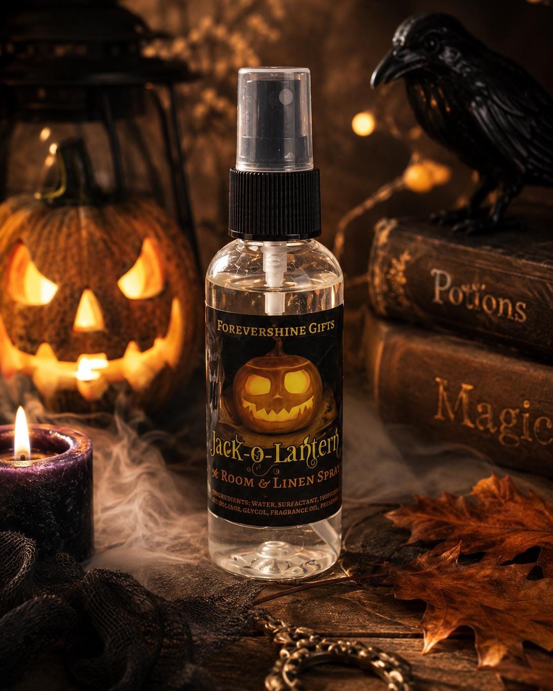 Jack-O-Lantern Room Spray - Pumpkin Room Spray - 2oz Room Spray - Air Freshener - Linen Spray - Halloween Room Spray - Fall Scents