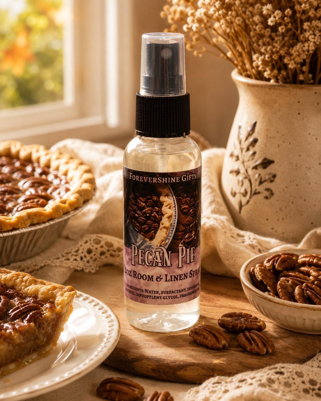 Pecan Pie Room Spray: Fall Air Freshener, Baked Crust Scent