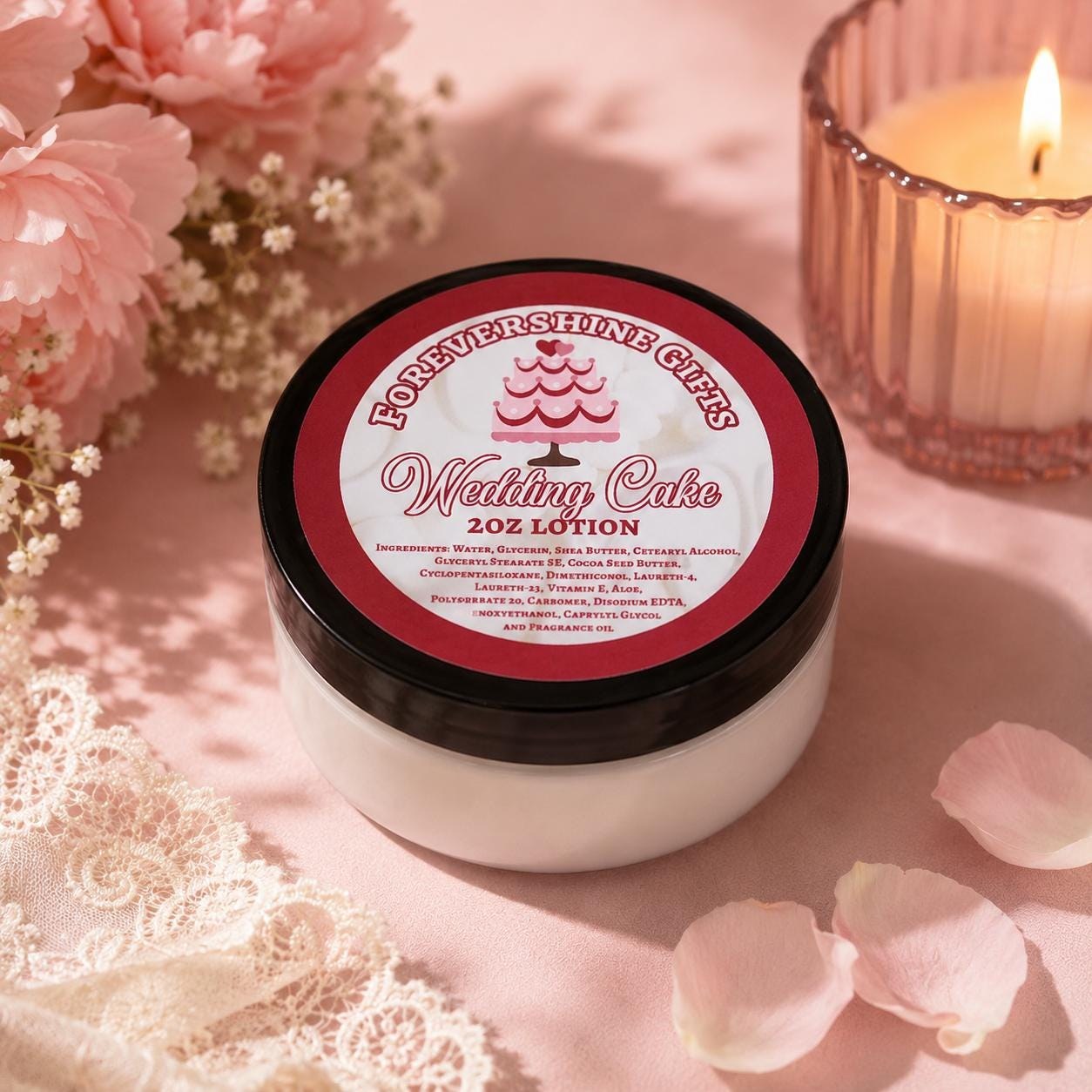 Wedding Cake Scented Vegan Lotion - Vanilla Almond - 2oz Travel Size