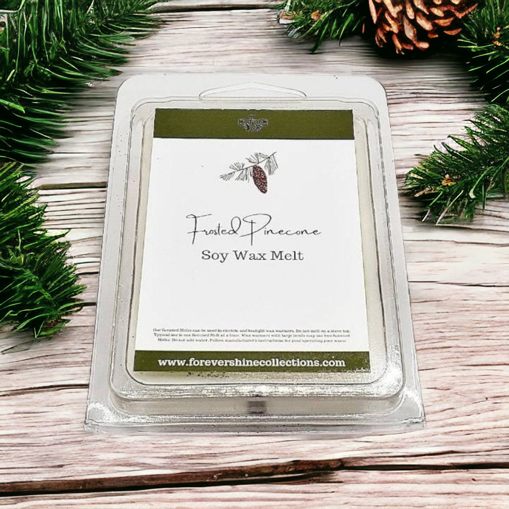 Frosted Pinecone Wax Melts: Pine & Spruce Scent