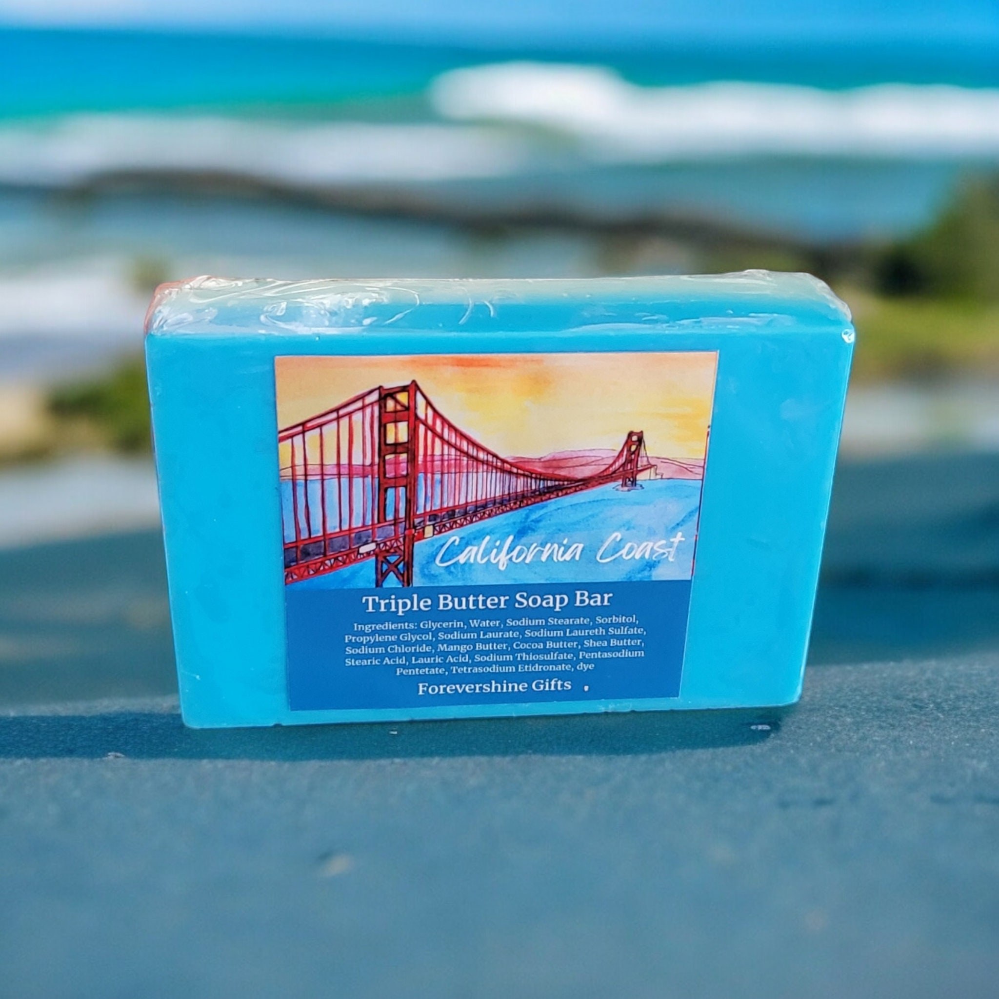 California Coast Soap Bar: Triple Butter, Ocean Scent