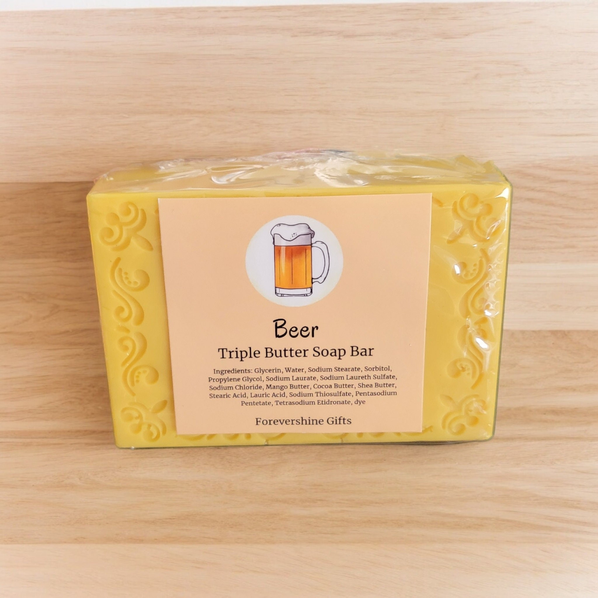 Beer Scented Soap Bar: Triple Butter Moisturizing Soap