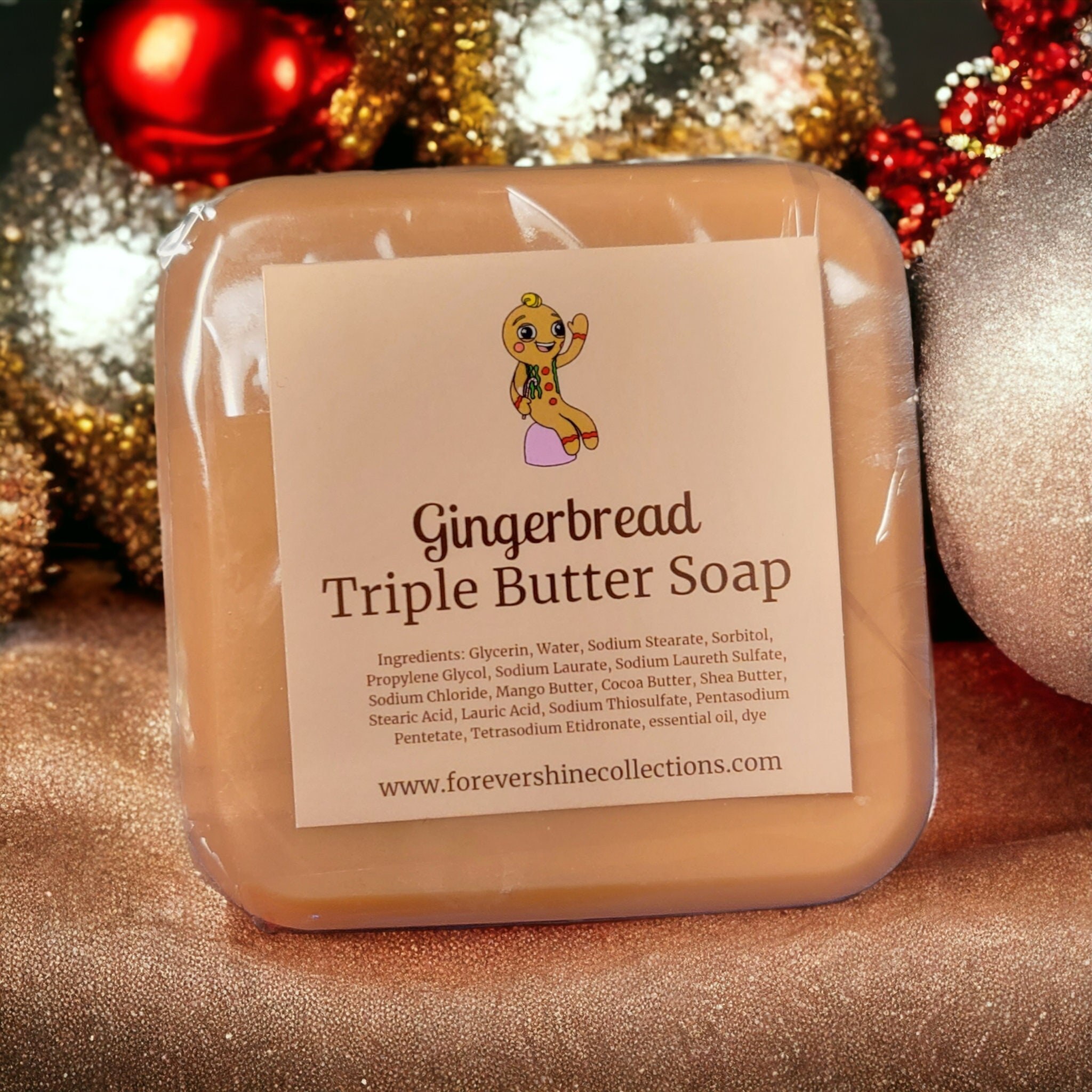 Gingerbread Scented Soap Bar - 2oz Christmas Soap