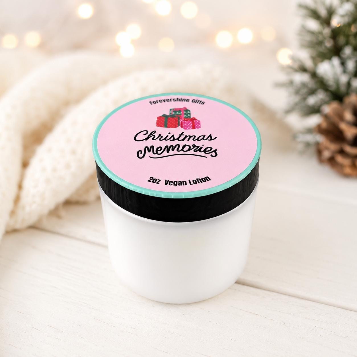 Christmas Memories Vegan Lotion - 2oz Travel Size - Christmas Scents - Stocking Stuffer
