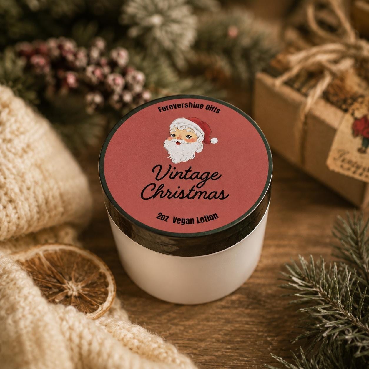 Vintage Christmas Vegan Lotion - 2oz Travel Size - Christmas Scents - Stocking Stuffer
