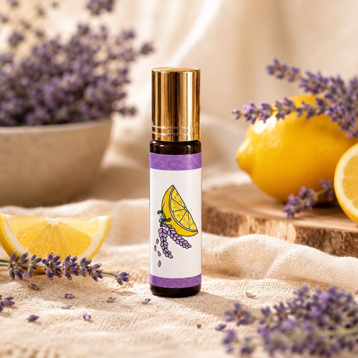 Lemon Lavender Perfume - Roller Ball Perfume - Floral Perfume - Lemon Perfume - Travel Perfume