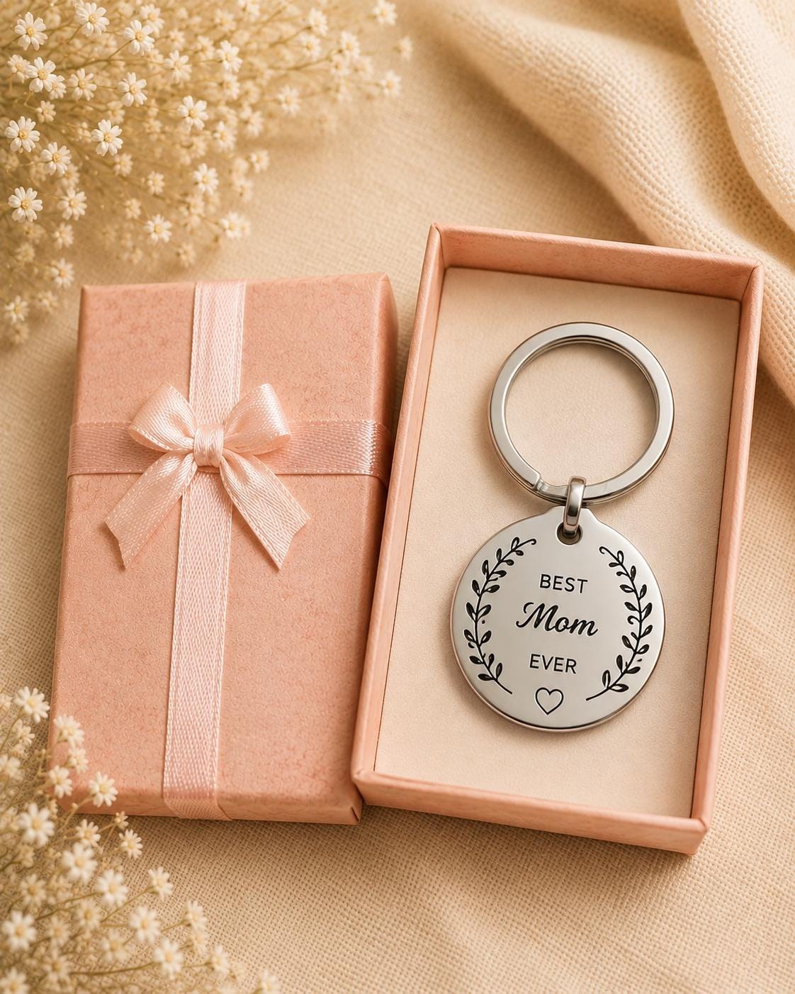 Best Mom Keychain, Mom Gift, Best Mom Ever Keychain, Mother’s Day Gift, Mom Birthday Gift, Gift for Mom, Silver Keychain