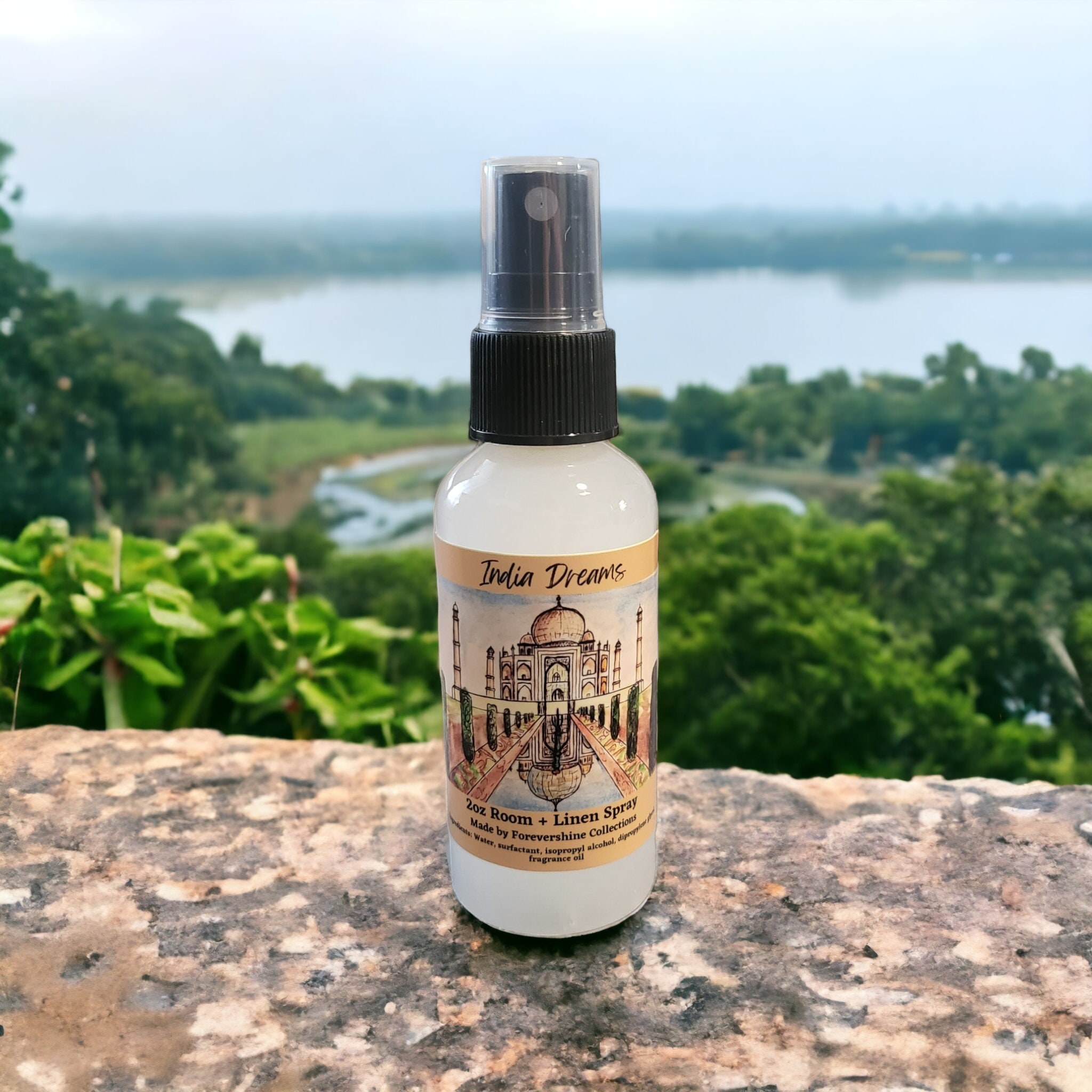 India Dreams Room & Linen Spray: Aromatic Herbs, Amber, Florals (2oz)
