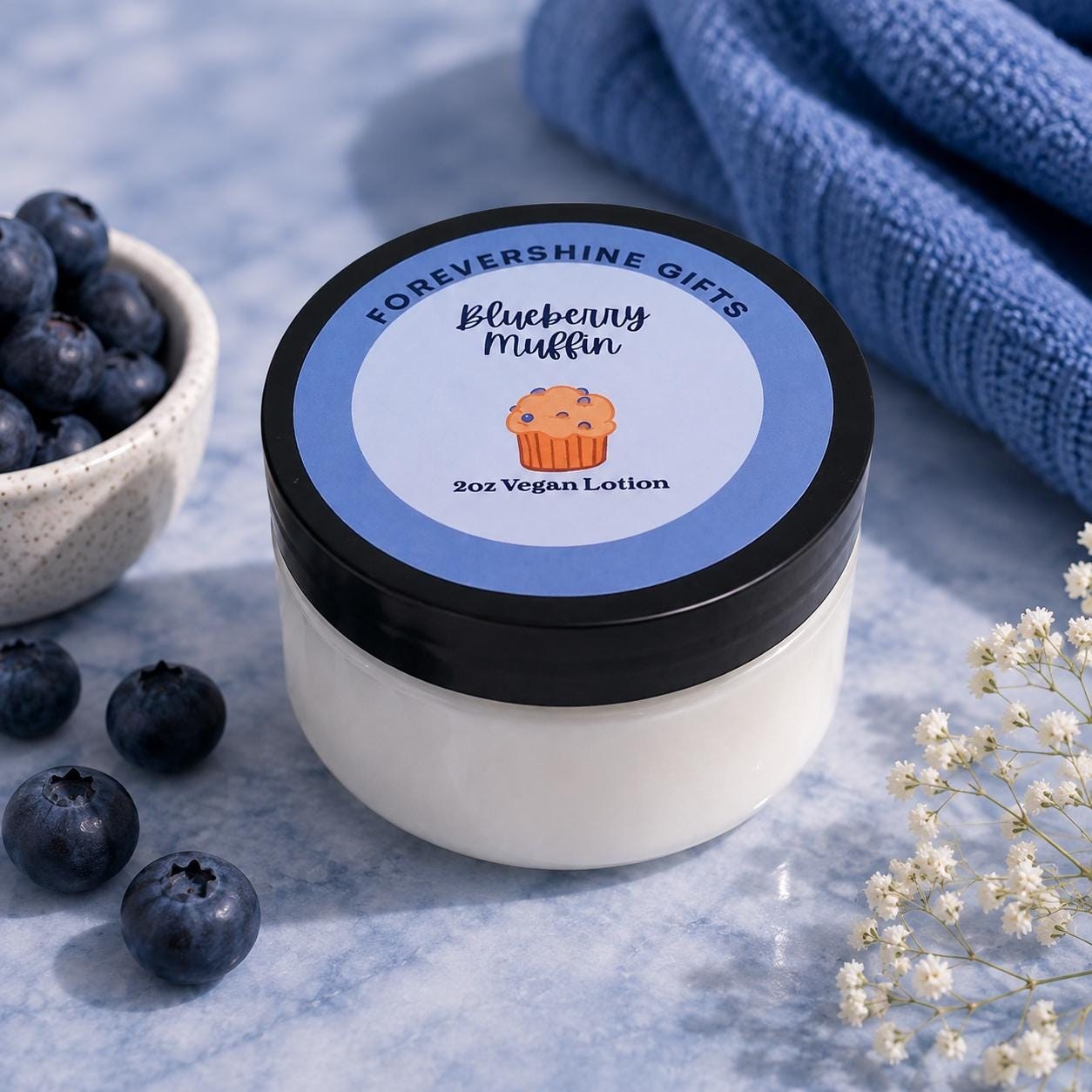 Blueberry Muffin Scented Vegan Lotion - 2oz Mini Travel Size