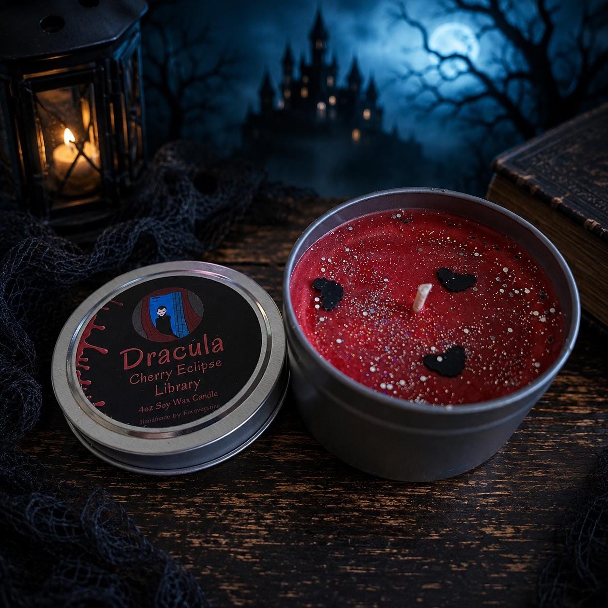 Dracula Candle - Spooky 4oz Candle - Halloween Candle - Spooky Candles - Vampire Gifts