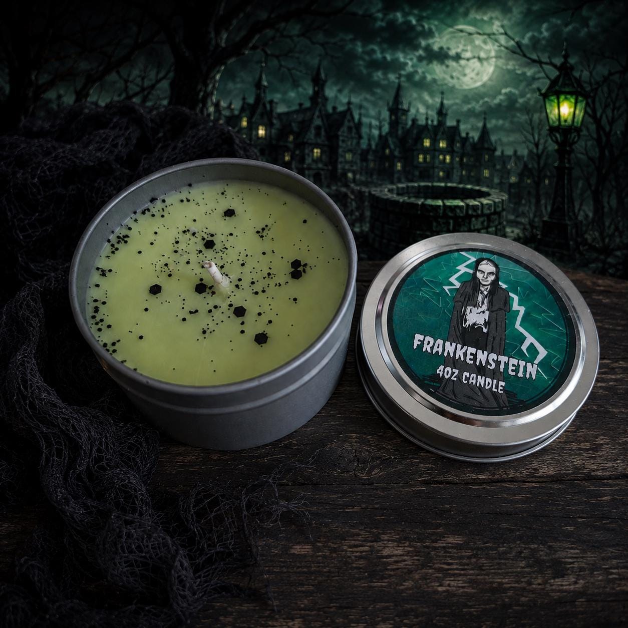 Frankenstein Candle - Spooky 4oz Candle - Halloween Candle - Spooky Candles