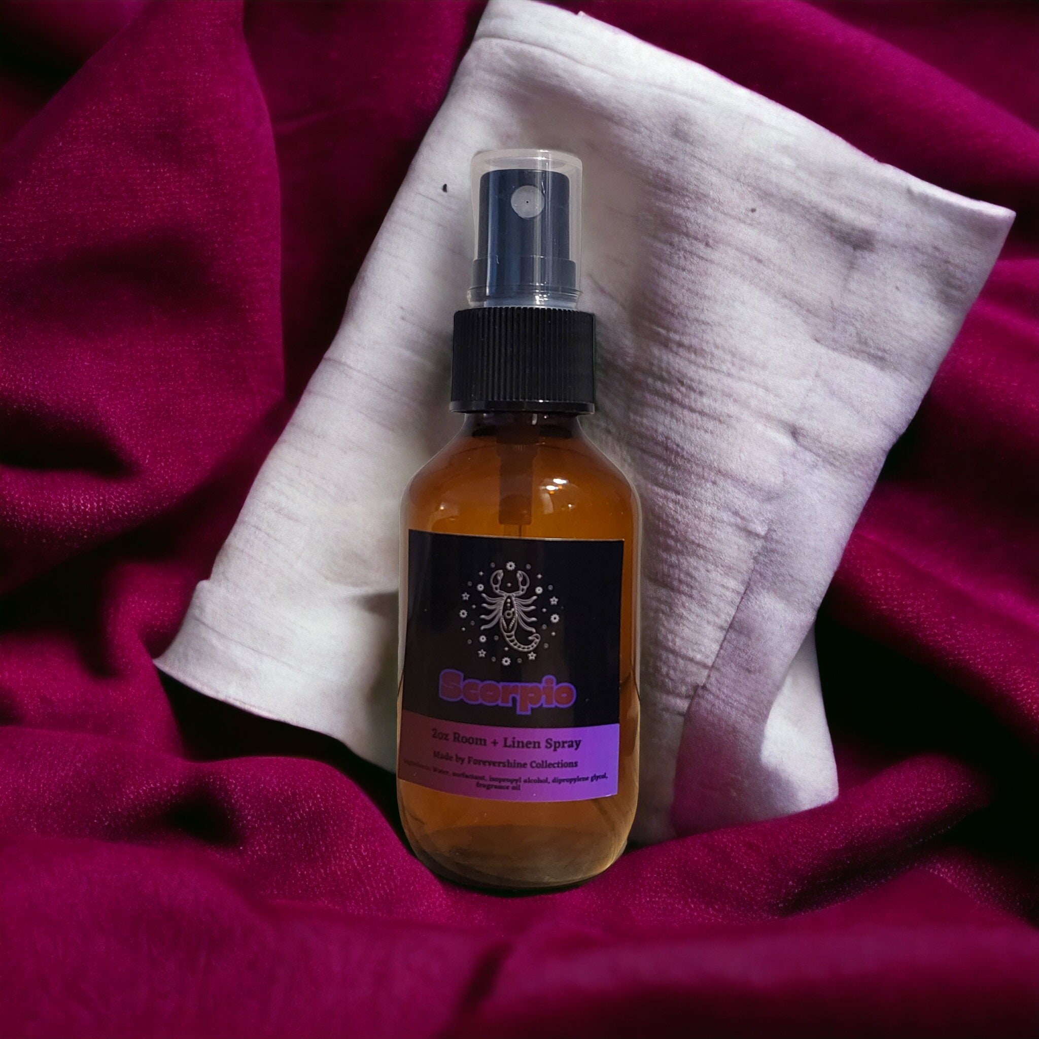 Scorpio Zodiac Room Spray: Sensual Amber, Vanilla Scent (2oz)