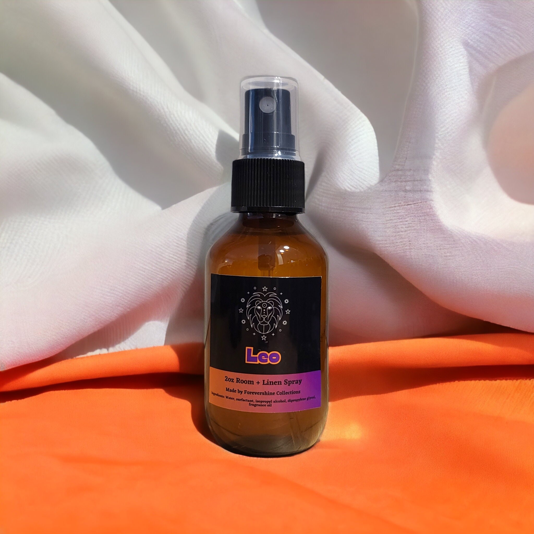 Leo Zodiac Room Spray: Amber, Coconut, Sandalwood Scent (2oz)