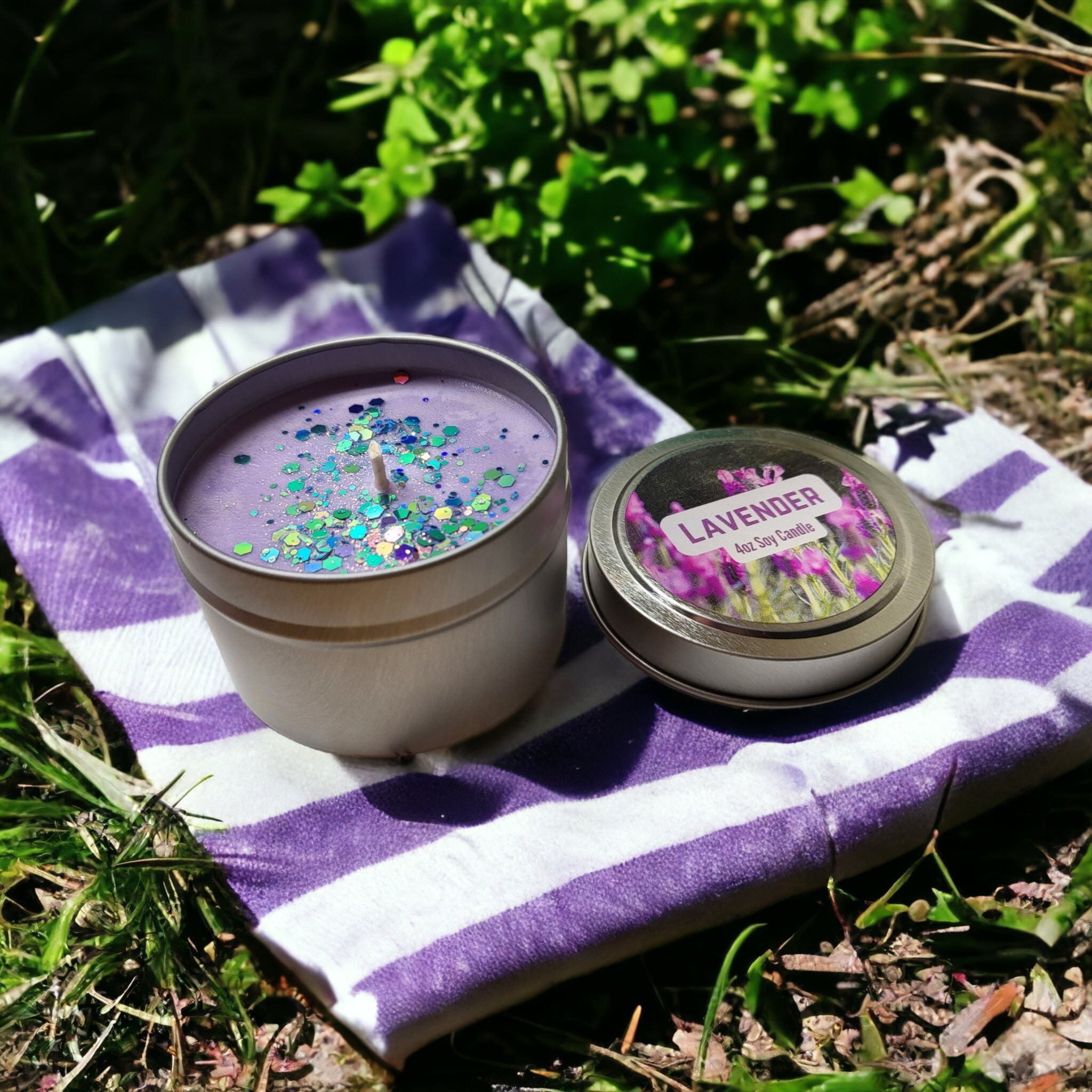 Lavender Scented Soy Candle - 4oz Candle