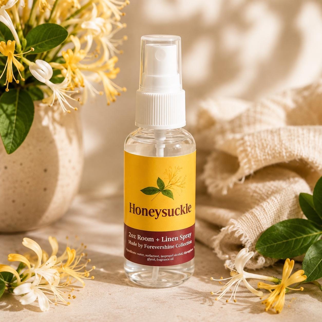 Honeysuckle Room & Linen Spray - Floral Scent (2oz)