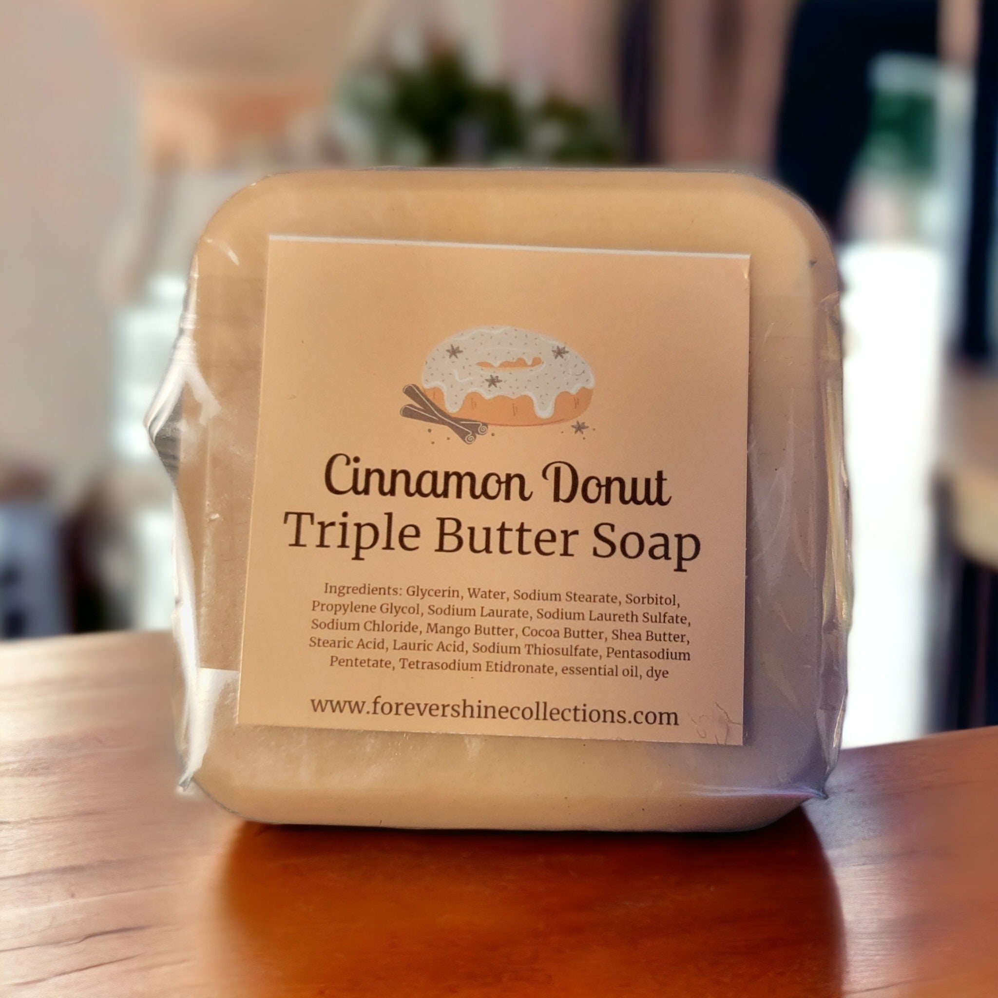 Cinnamon Donut Scented Soap: 2oz Square Soap Bar