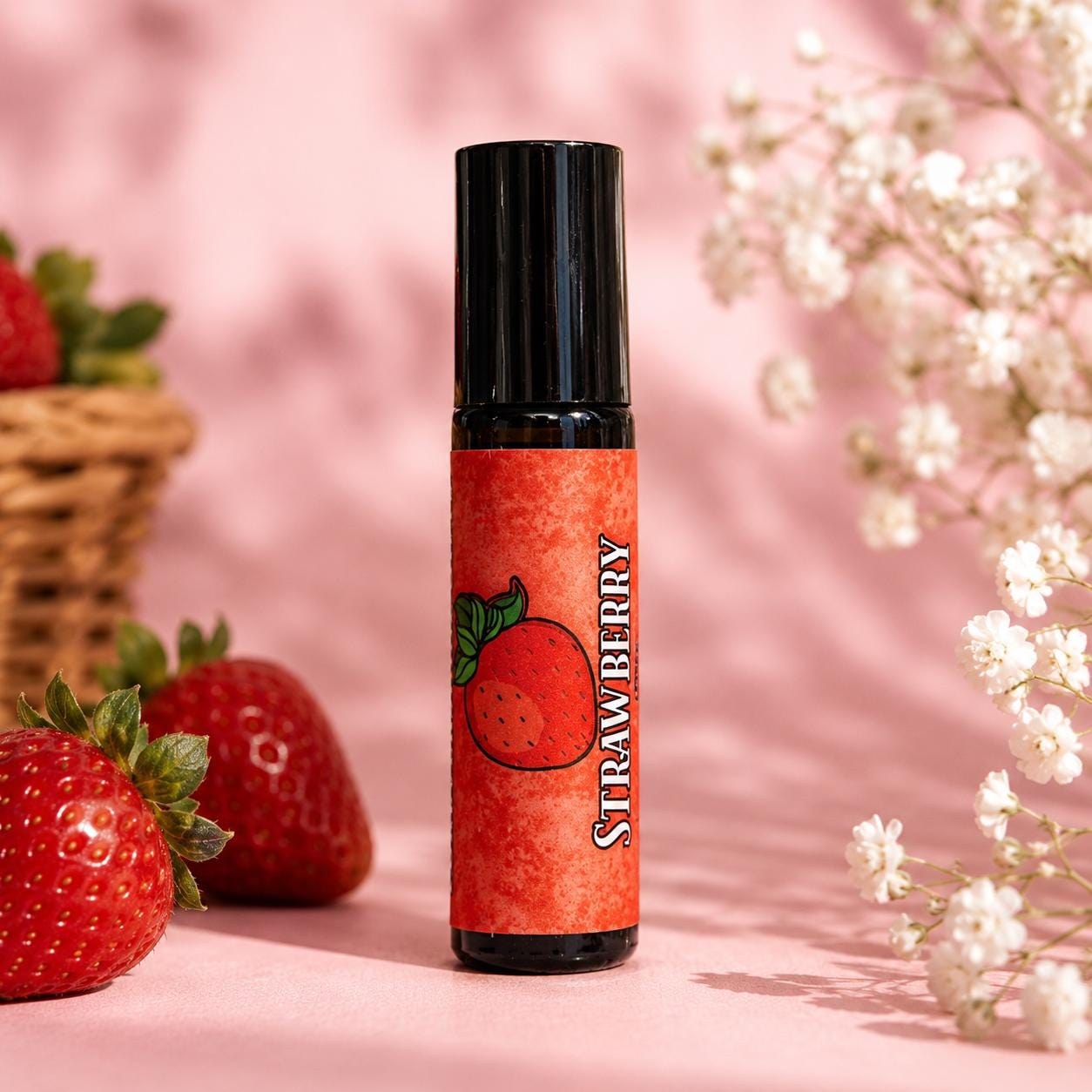 Strawberry Roller Ball Perfume - Fruity Perfume - Strawberry Perfume - Strawberry Scented
