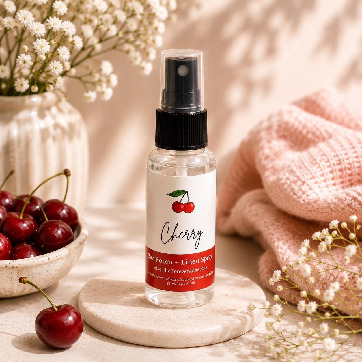Cherry Room Spray - Cherry Linen Spray - Cherry Scented Spray - Cherry Gifts