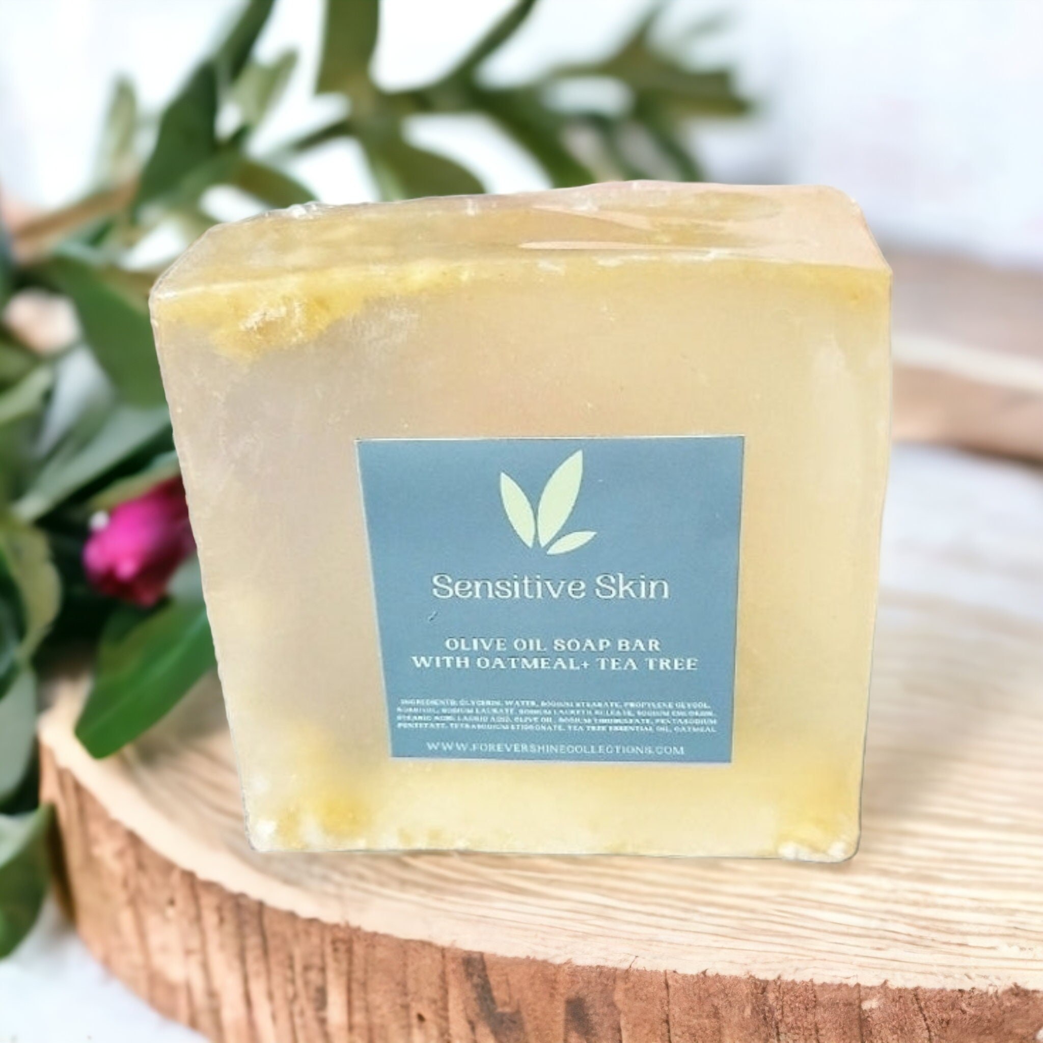 Tea Tree Scented Olive Oil Soap: Oatmeal Soap for Sensitive Skin