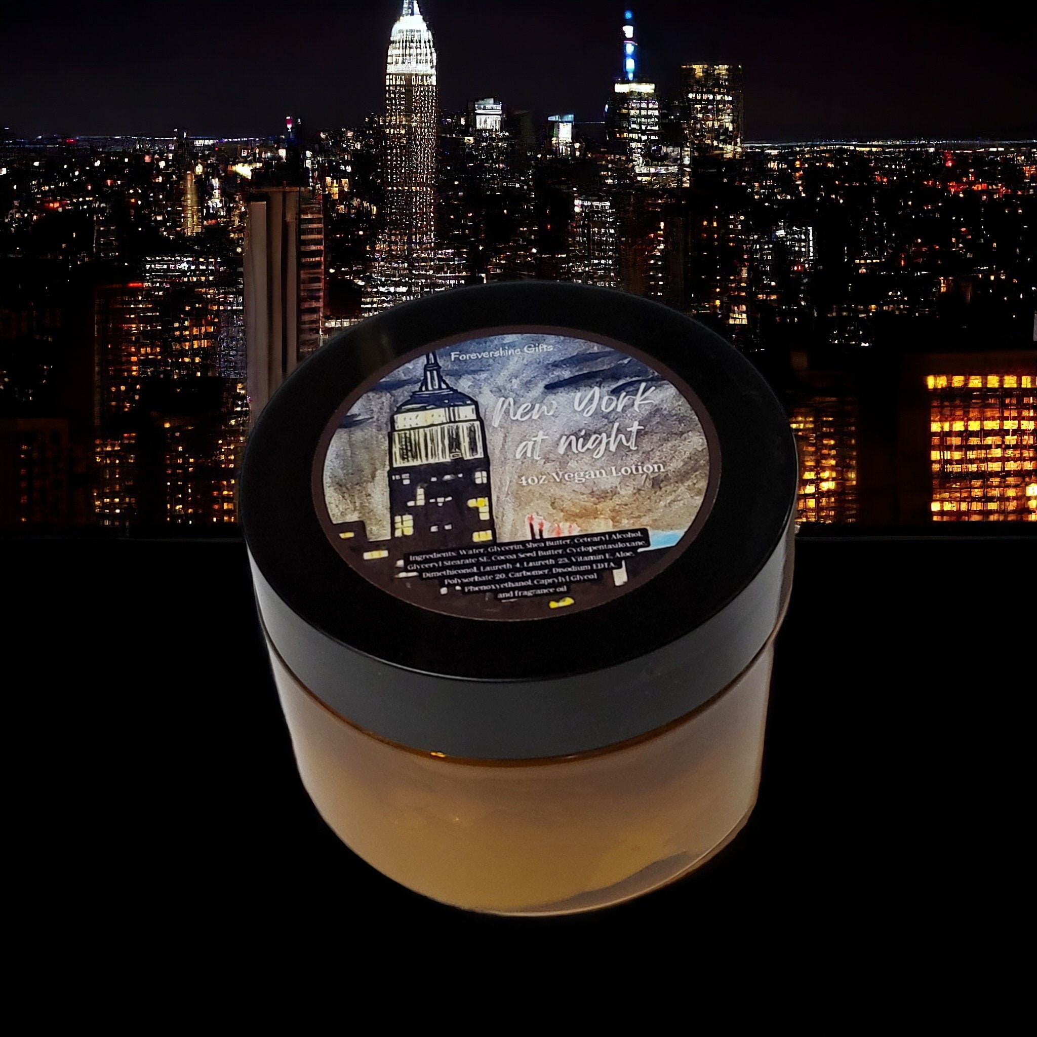 New York at Night Scented Lotion: Handmade Vegan Travel Lotion (4oz)