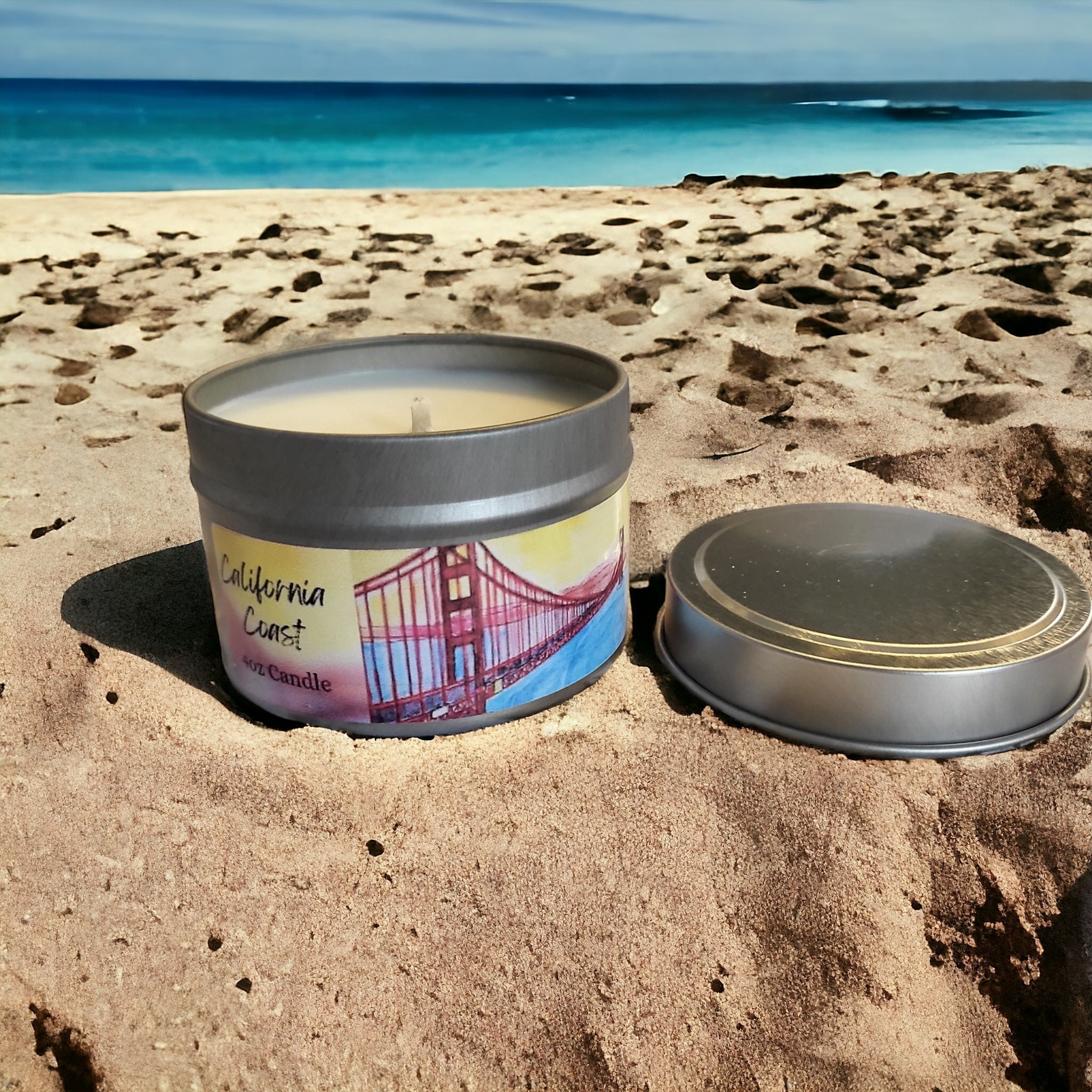 California Coast 4oz Candle - Ocean Scented - California Gifts - Travel Candles - Places Around the World