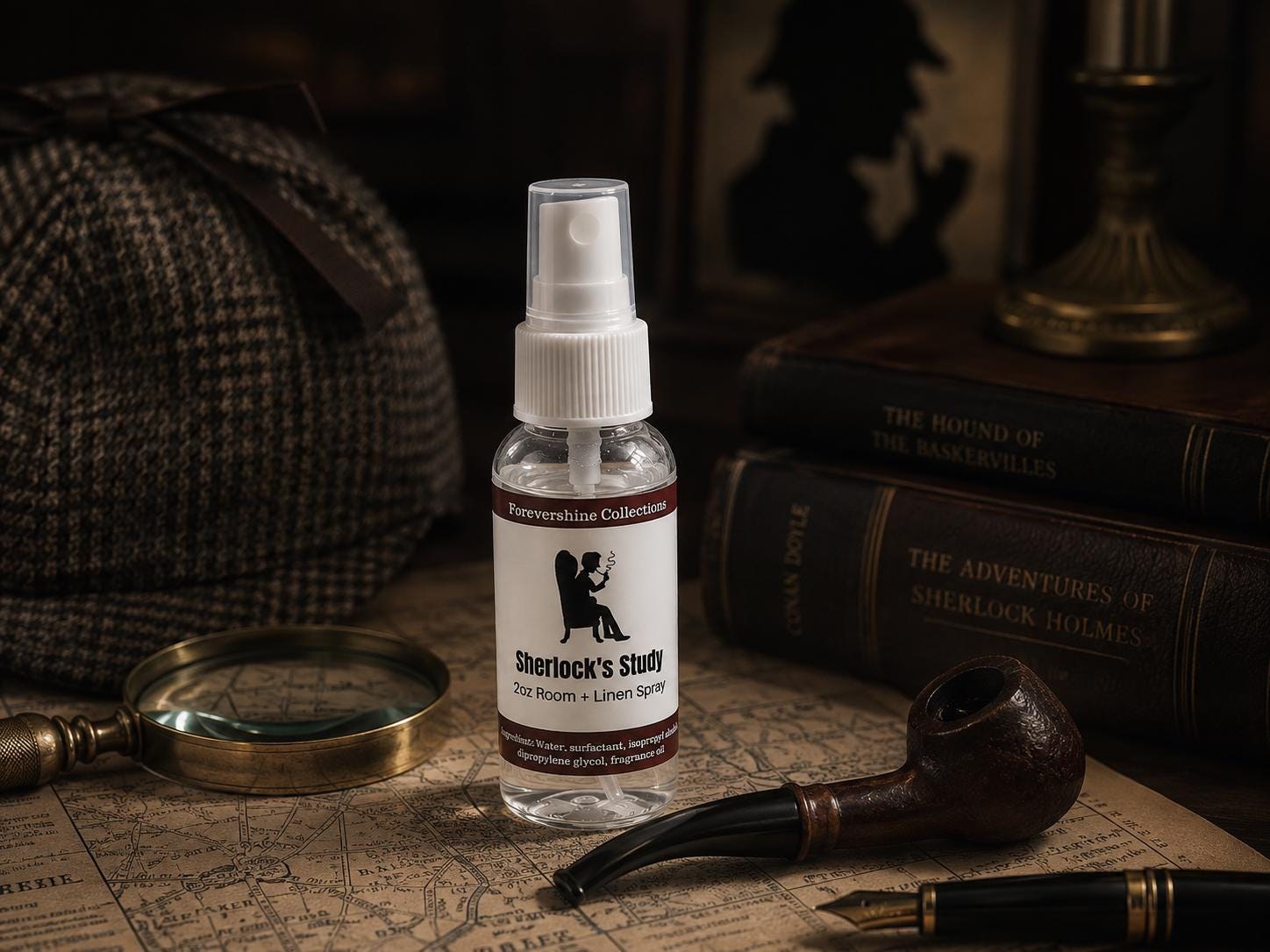 Sherlock's Study Room Spray: Tobacco Caramel Scent - 2oz