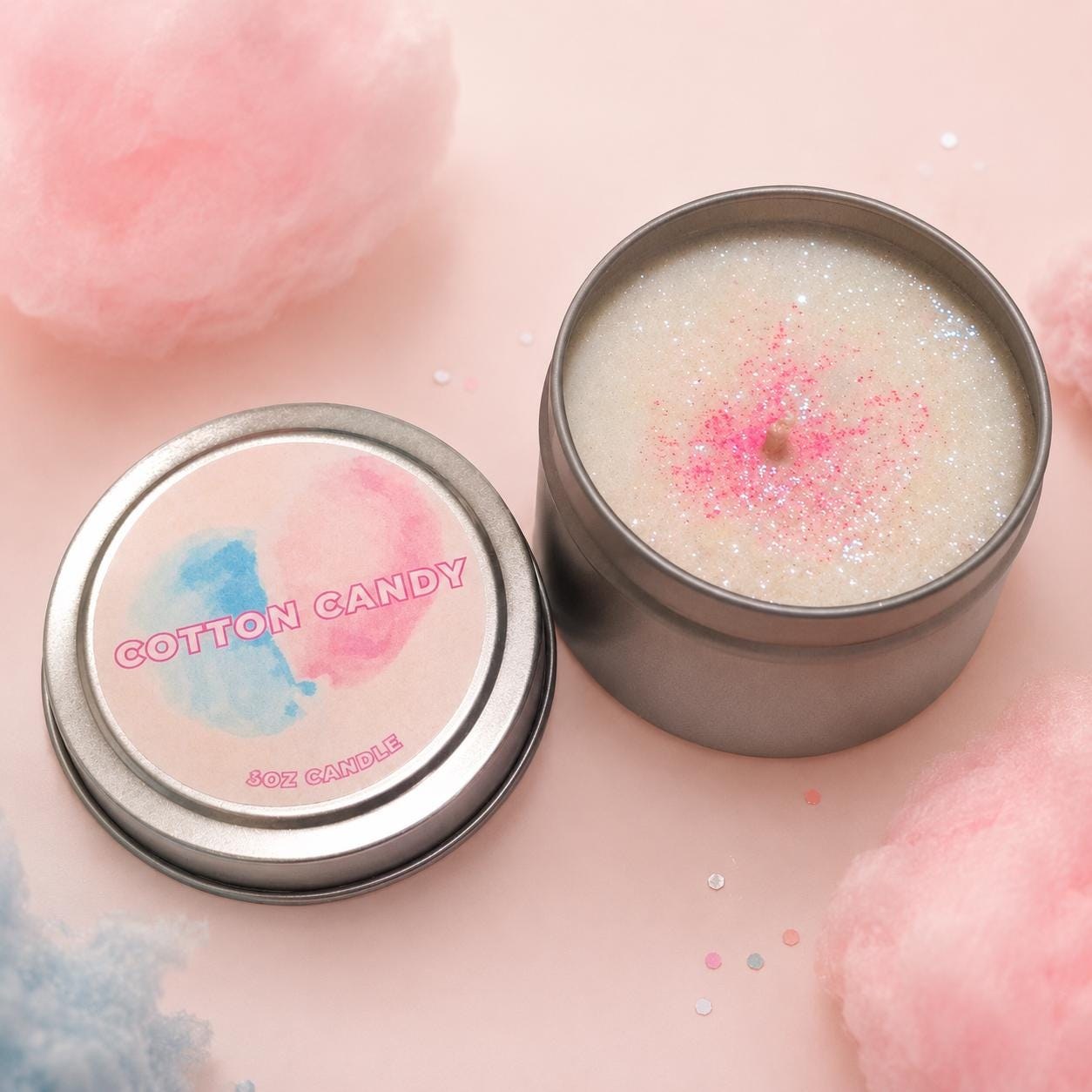 Cotton Candy Scented Candle - 4oz Sweet Treat