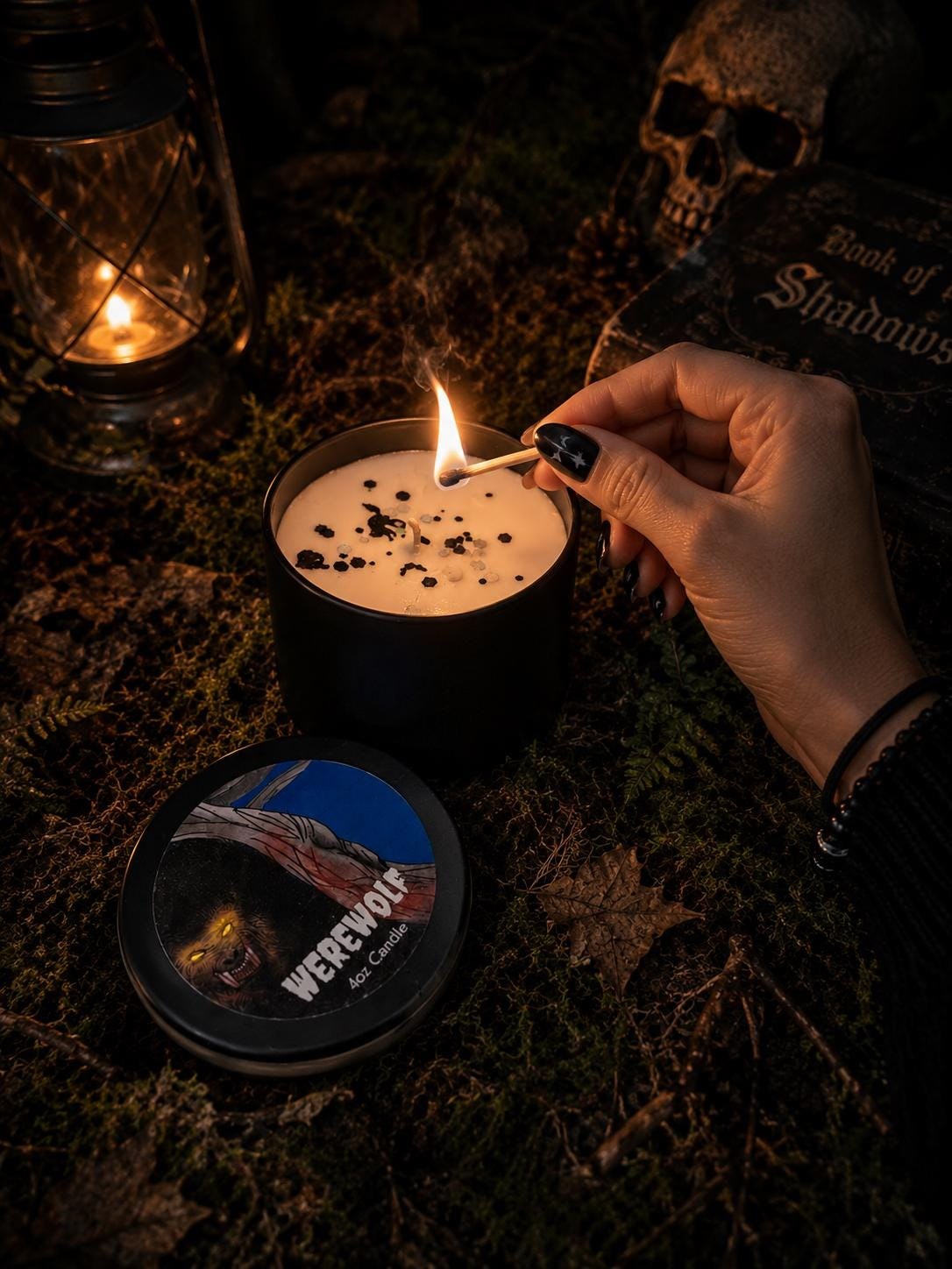 Werewolf Candle - 4oz Candle - Scary Candle - Halloween Candle - Werewolf Gifts - Werewolf Lover