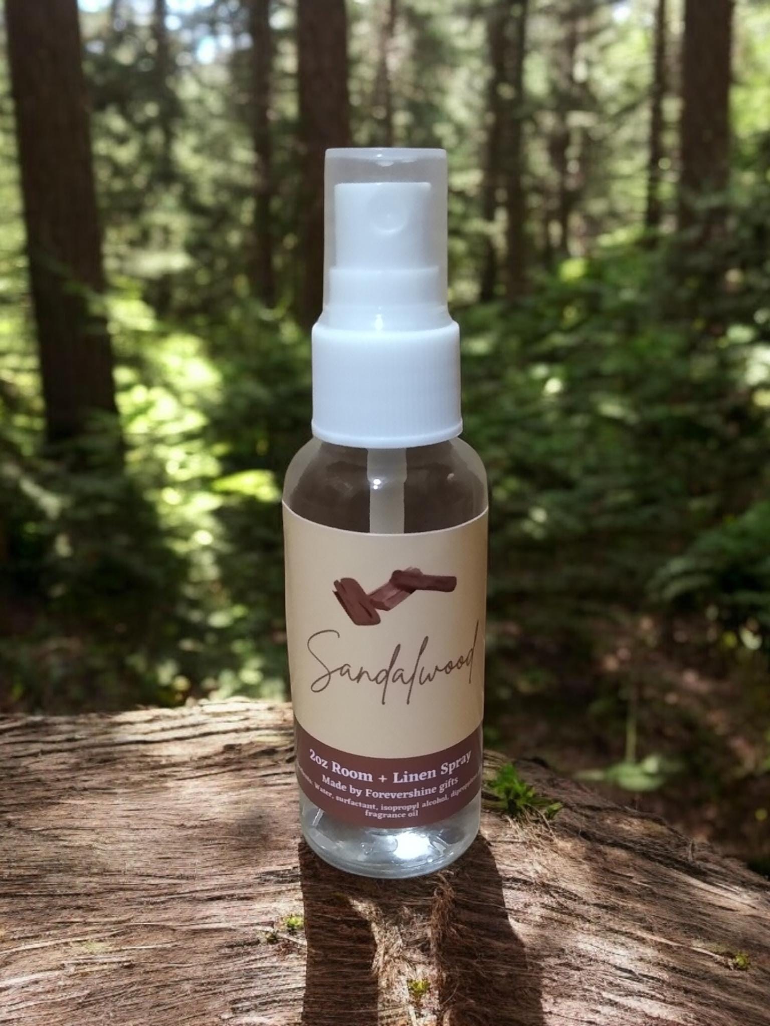 Sandalwood Room & Linen Spray - Woodsy Scent (2oz)