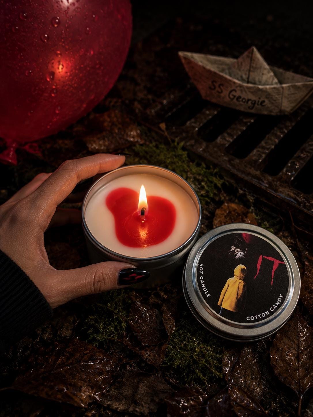 Scary Clown Candle - 4oz Candle - Scary Candle - Halloween Candle - Clown Gifts - Cotton Candy Scented