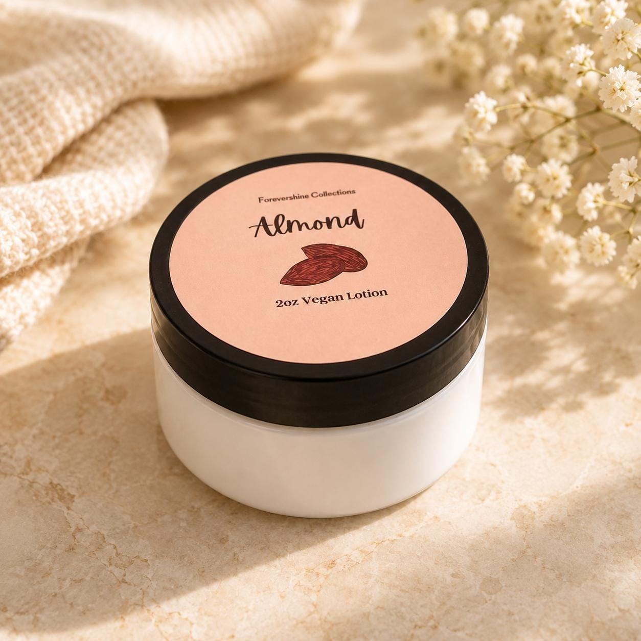 Almond Scented Vegan Lotion - 2oz Travel Size