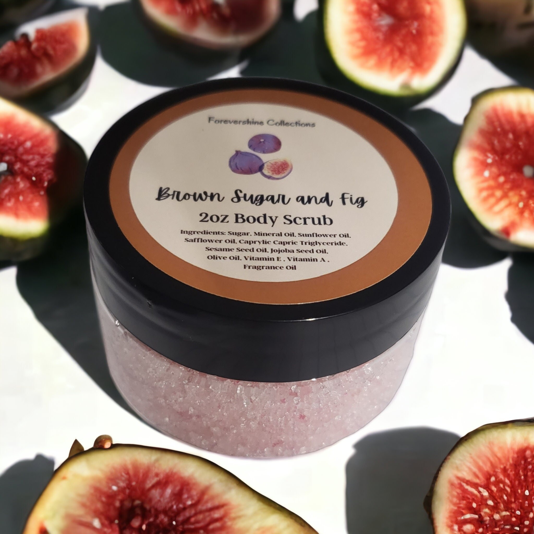 Brown Sugar and Fig Body Scrub - 2oz Body Scrub - Scented Sugar Scrub - Fig Scented - Brown Sugar Scented Self Care Gifts