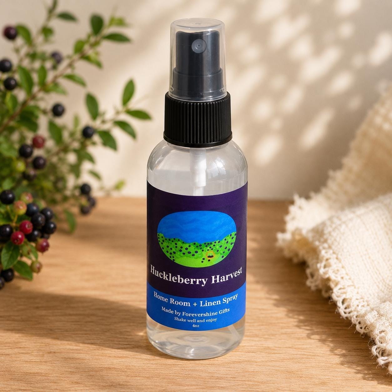 Huckleberry Harvest Room Spray: Berry Scented Air Freshener (2oz)